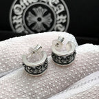 Chrome Hearts ear plug half hoop cross flower earrings