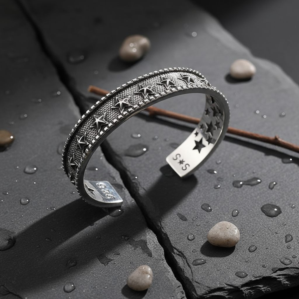 Chrome Hearts Retro five-pointed star open bracelet