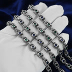 Chrome Hearts Aragogaceous pattern sapphire necklace for couples