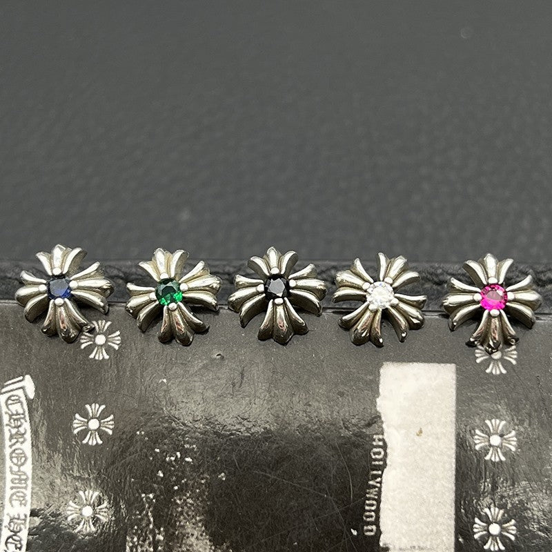 Chrome Heart Cross Earring