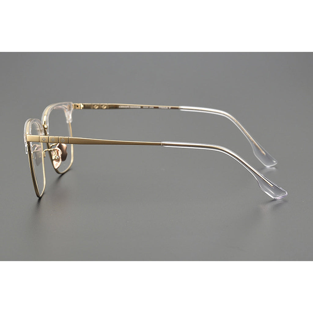 CHH Chrome Hearts Glasses Stylish Vintage Half Frame Pure Titanium Glasses Frame