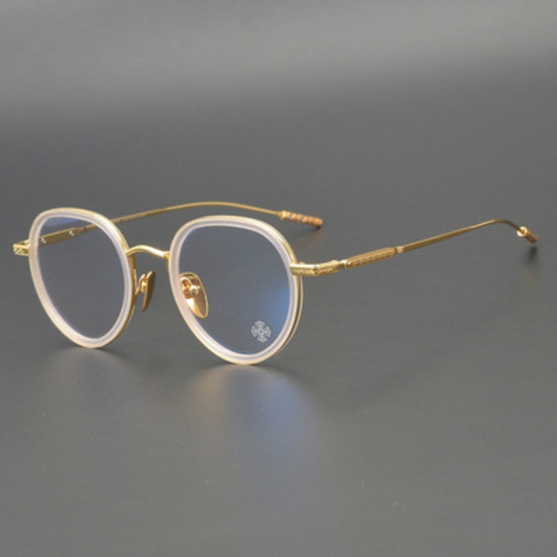 CHH Chrome Hearts Glasses Pure Titanium Oval Eyewear Frames