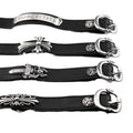 Chrome Hearts Cuff Plate Gunslinger Leather Bracelet For Men
