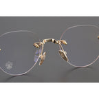 CHH Chrome Hearts Glasses Frameless Pure Titanium Glasses Frame Personalized Business