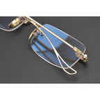 CHH Chrome Hearts Glasses Square Frameless Pure Titanium Ultra Light Myopia Glasses Frame