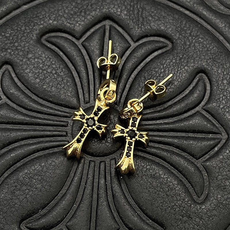 Chrome Heart Cross Earring