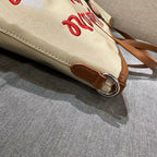 Chh Chrome Heart Leather Bag Embroidered Cartoon Tote Bag
