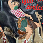 Chh Chrome Heart Leather Bag Embroidered Cartoon Tote Bag