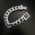 Chrome Hearts Retro Plus Cross Box ID Classica chain Bracelet 925 silver
