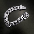 Chrome Hearts Retro Plus Cross Box ID Classica chain Bracelet 925 silver