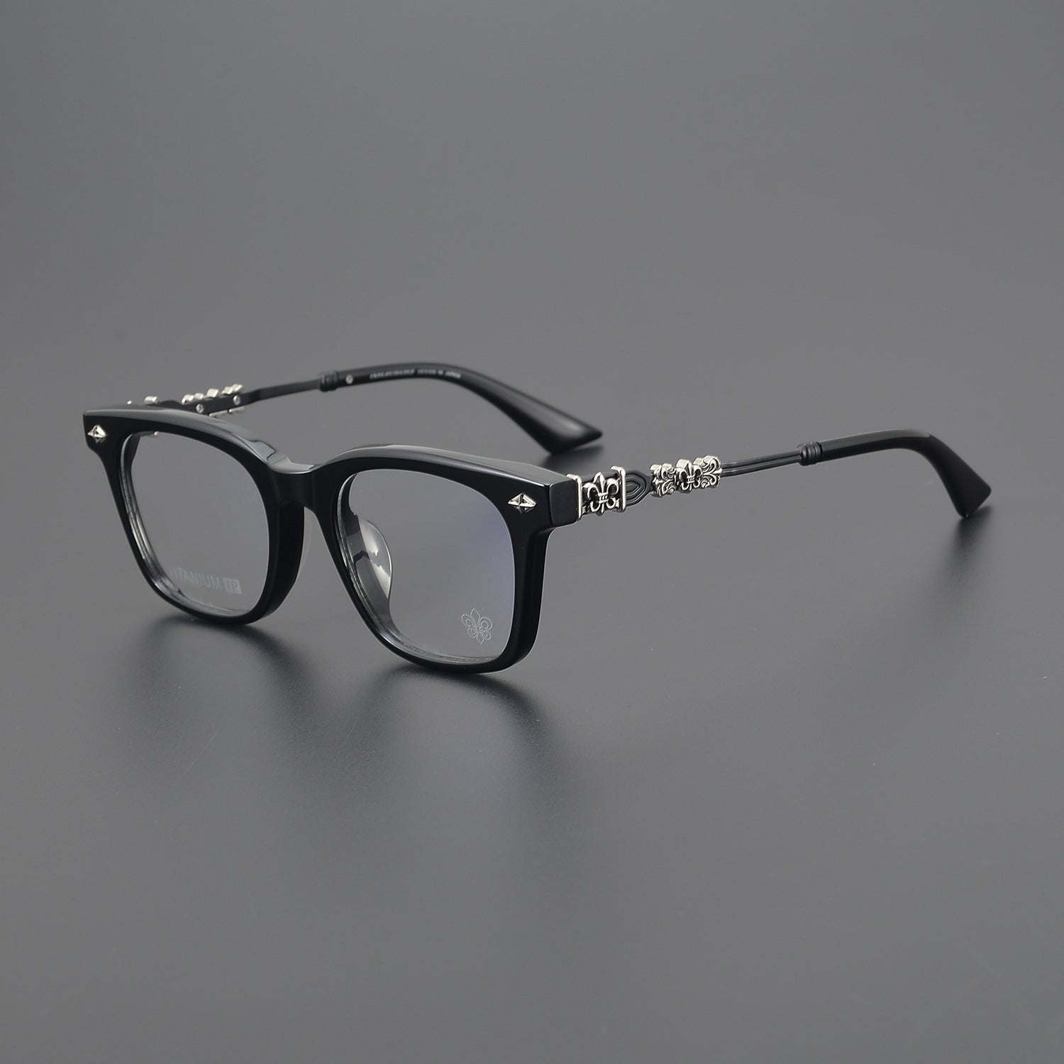 CHH Chrome Hearts Glasses Plain Silver Versatile Flat Mirrors Myopia Glasses Frame