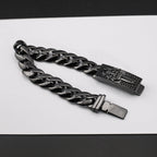 Chrome Hearts black full diamond holy Dagger ID Bracelet