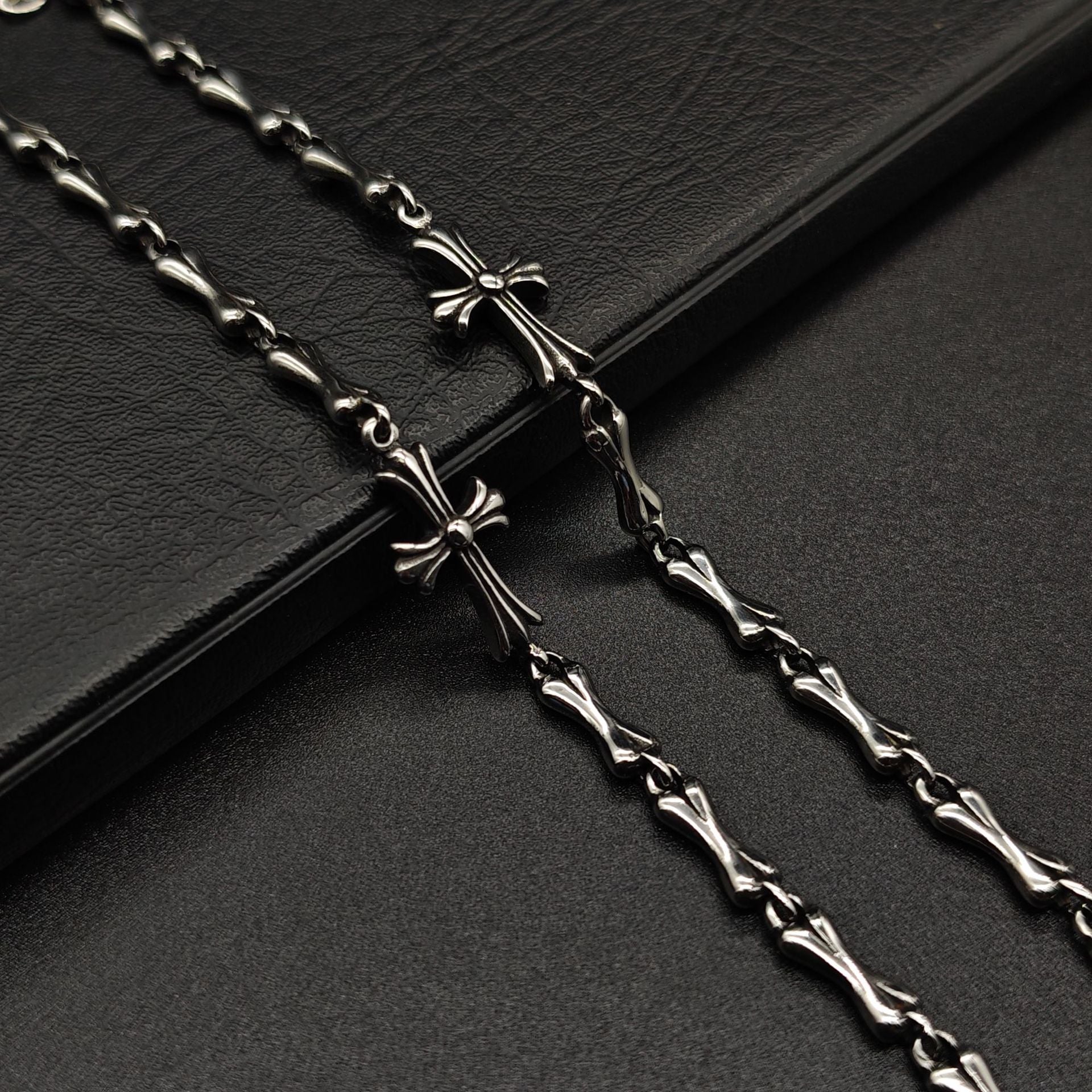 Chrome Hearts cross full bone bracelet