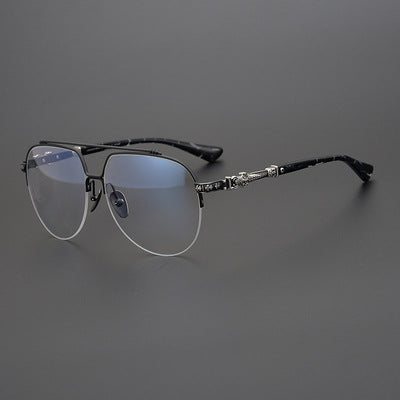 CHH Chrome Hearts Glasses Versatile Large Frame Pure Titanium Myopia Glasses Frame