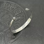 Chrome Hearts retro letter cross flower scroll label open bracelet