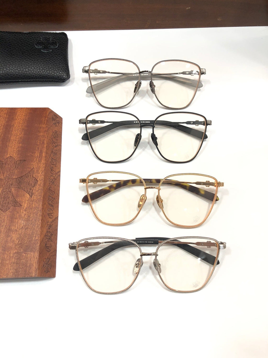 CHH Chrome Hearts Glasses Fashion Personality Cat Eye Large Frame Glasses Frame