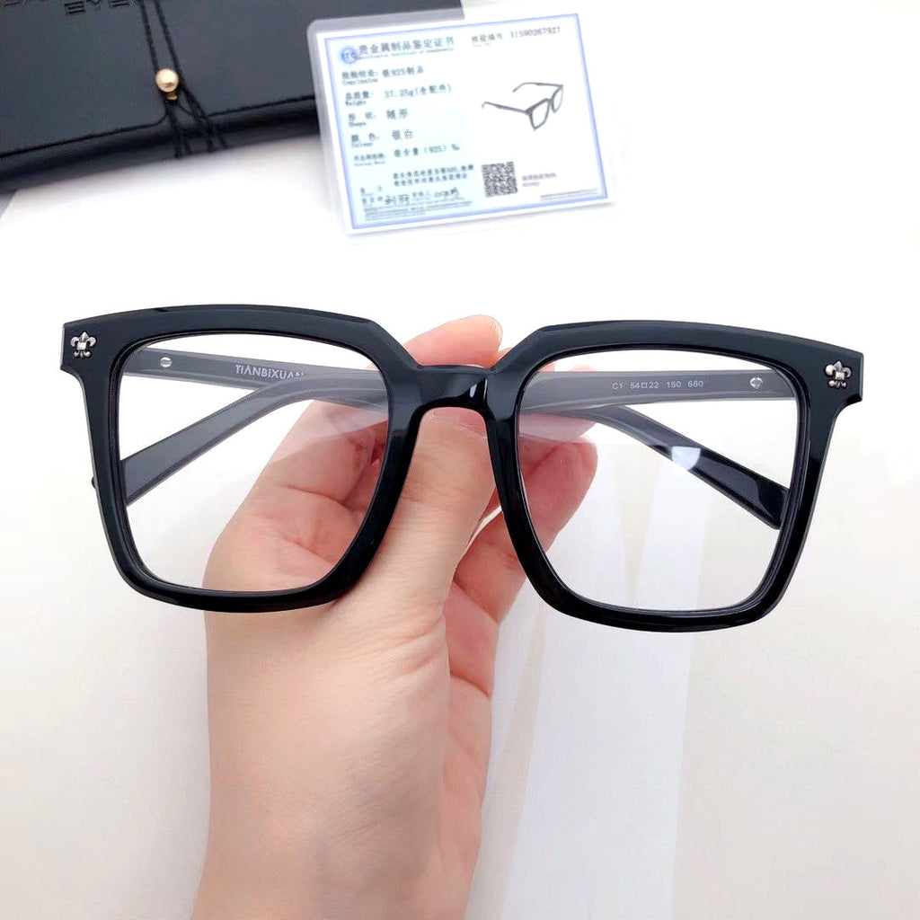 CHH Chrome Hearts Glasses 925 Silver Glasses Frame Extra Large Frame