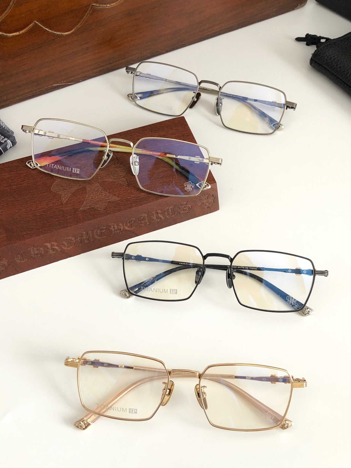 CHH Chrome Hearts Glasses Concise Atmospheric Box Titanium Frame Business Glasses Frame