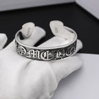 Chrome Hearts retro Scroll Label open bracelet