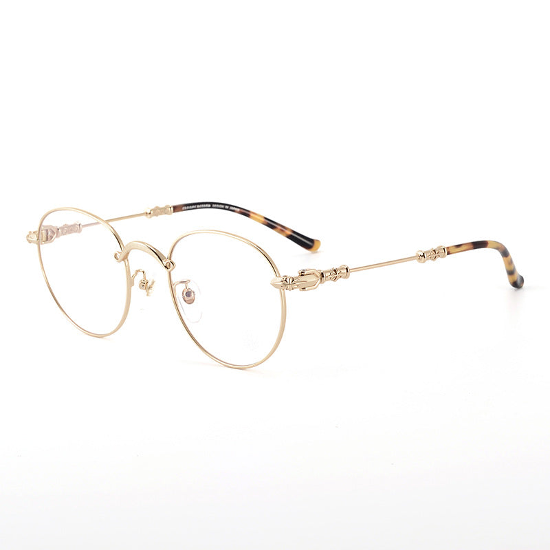 CHH Chrome Hearts Glasses Versatile retro literary round frame myopia glasses frame