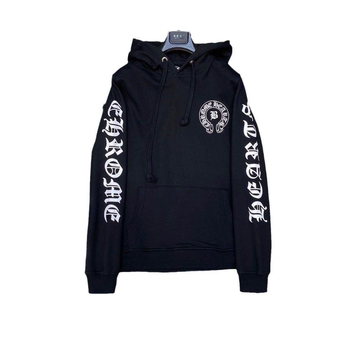 CHH Chrome Heart Hoodie Chrome Hearts Croix Horseshoe Sanskrit print hooded sweater Autumn/Winter Casual