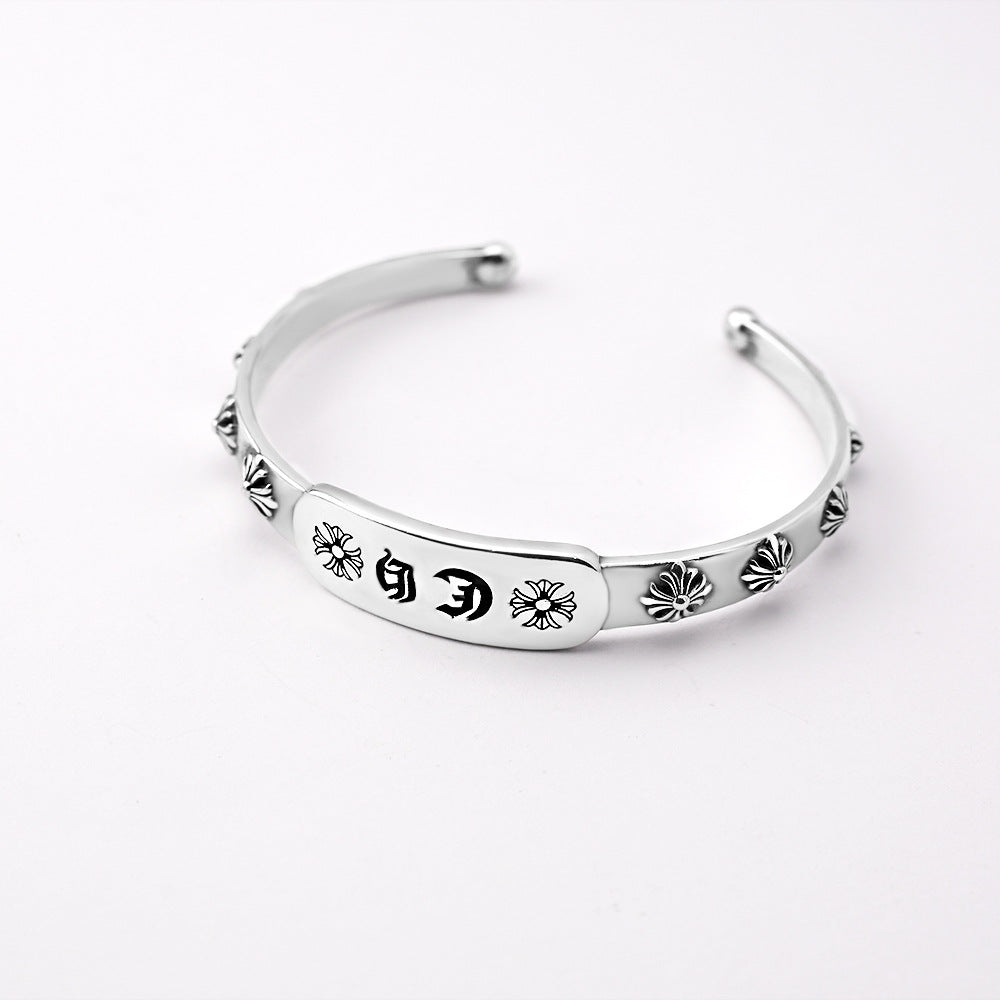 Chrome Hearts personality cross flower open bracelet