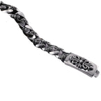 chrome hearts 925 Sterling silver Floral Cross Diamond ID Bracelet