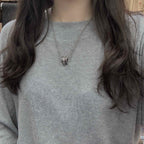 Chrome Hearts hip-hop punk skull couple dark series ring necklace