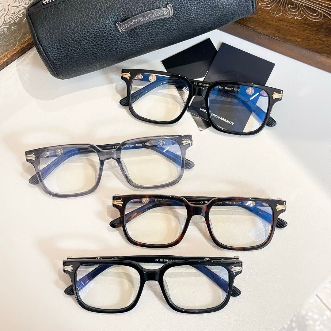 CHH Chrome Hearts Glasses Cross Pattern Square Simple Glasses Frame