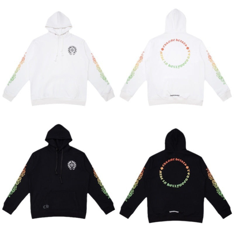 CHH Chrome Heart Hoodie Crowe Sanskrit circle print Chrome Hearts hooded sweater