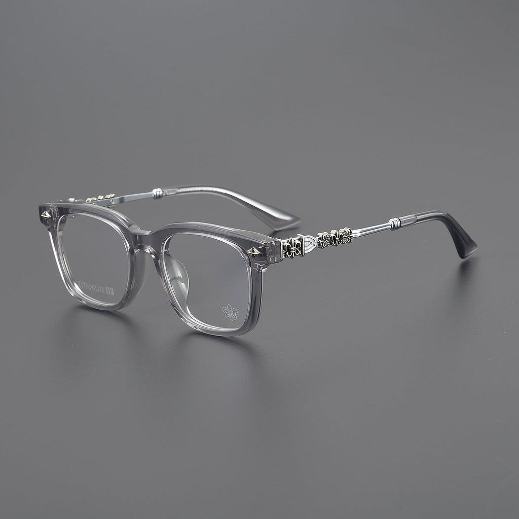 CHH Chrome Hearts Glasses Plain Silver Versatile Flat Mirrors Myopia Glasses Frame