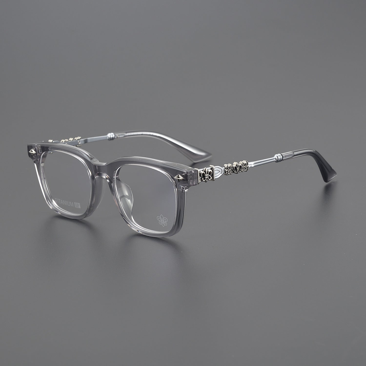 CHH Chrome Hearts Glasses Plain Silver Versatile Flat Mirrors Myopia Glasses Frame