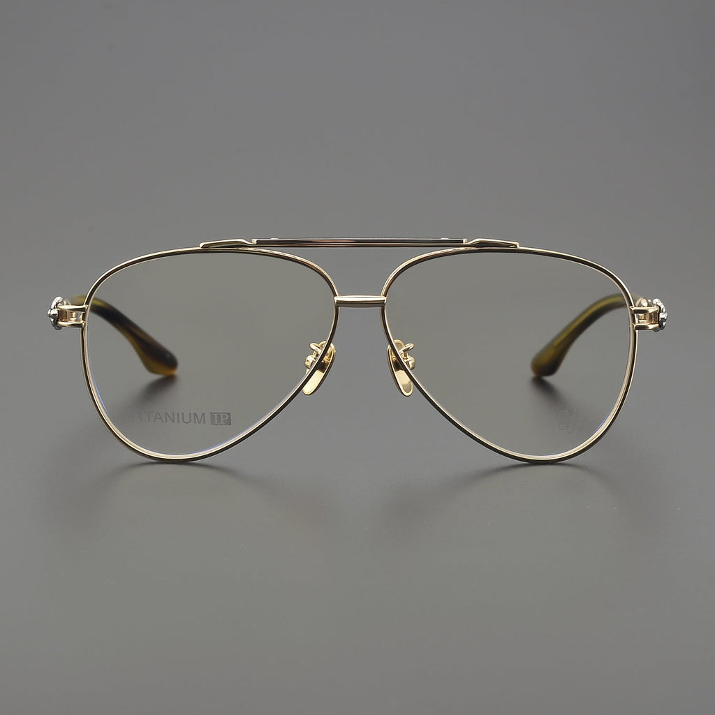 CHH Chrome Hearts Glasses Vintage Fashion Double Beam Glasses Frame