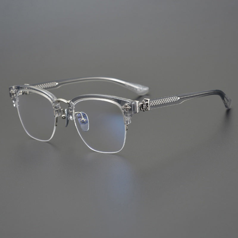 CHH Chrome Hearts Glasses square thick frame half frame myopia glasses frame