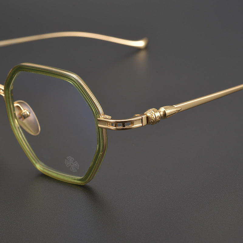 CHH Chrome Hearts Glasses Double Beam Retro Pure Titanium Ultra Light Glasses Frame