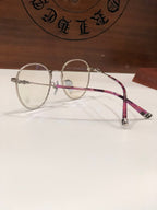 CHH Chrome Hearts Glasses Simple and stylish ultra-light titanium round frame glasses