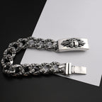 Chrome Hearts Floral cross heart ID bracelet