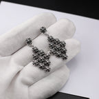 Chrome Hearts retro cross rivet earrings