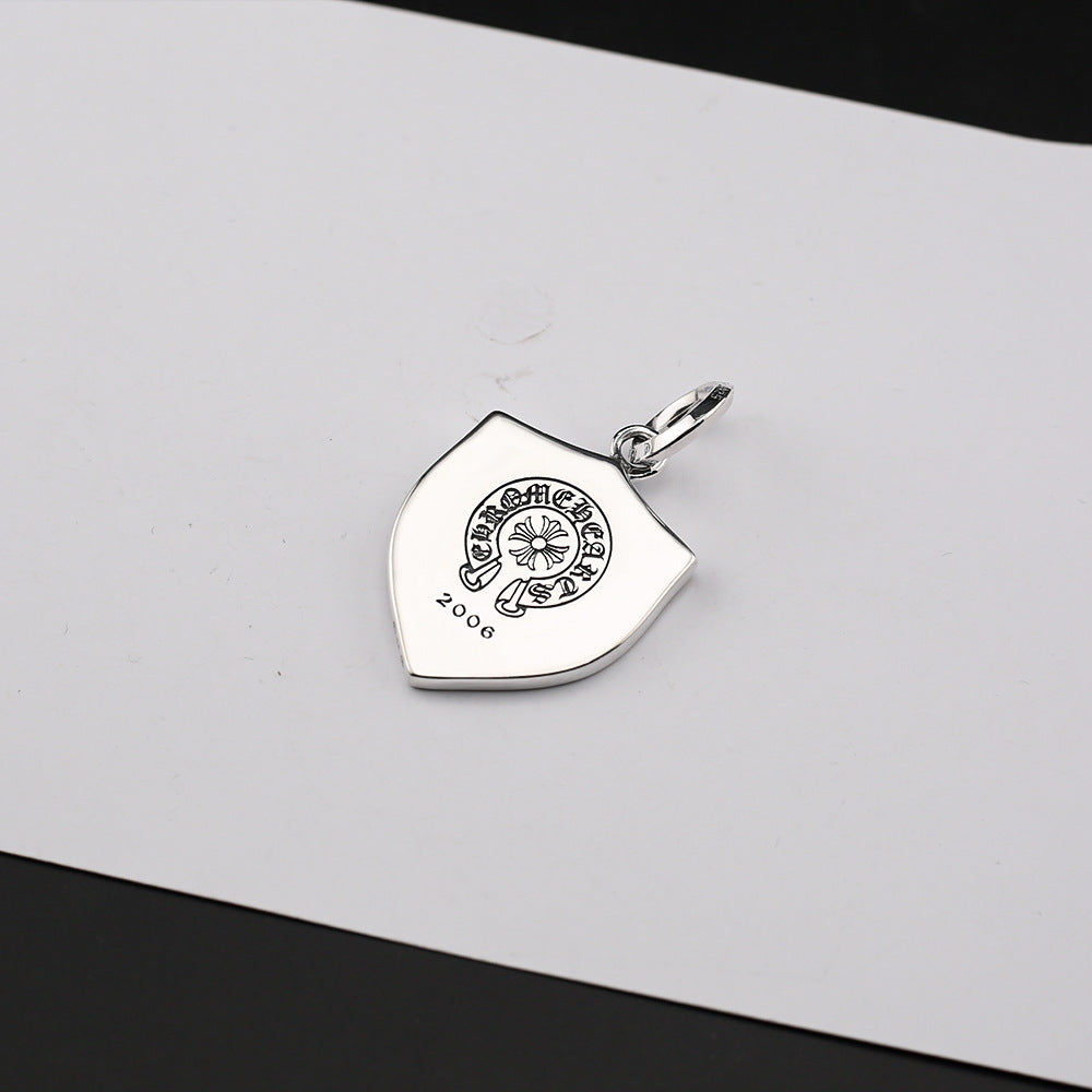 Chrome Hearts gold anchor shield pendant