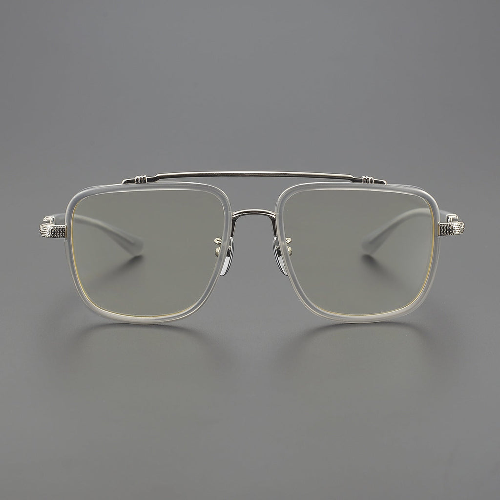 CHH Chrome Hearts Glasses Double Beam Big Face Titanium Frame Myopia Glasses Frame