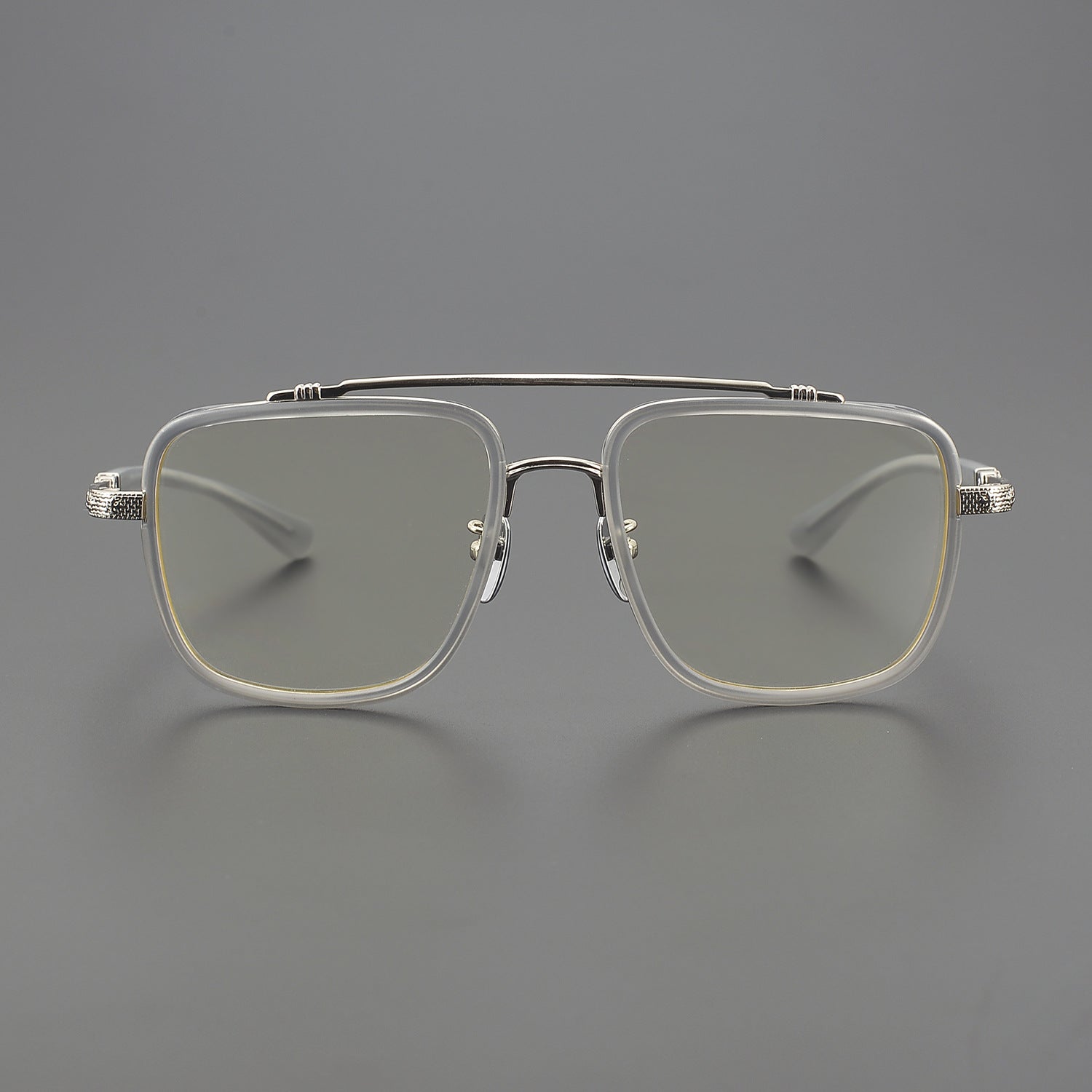 CHH Chrome Hearts Glasses Double Beam Big Face Titanium Frame Myopia Glasses Frame