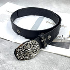 Chh Chrome Heart Belt PU Rivet Vintage Belt