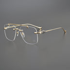 CHH Chrome Hearts Glasses Fashion Double Beam Frameless Myopia Glasses Frame