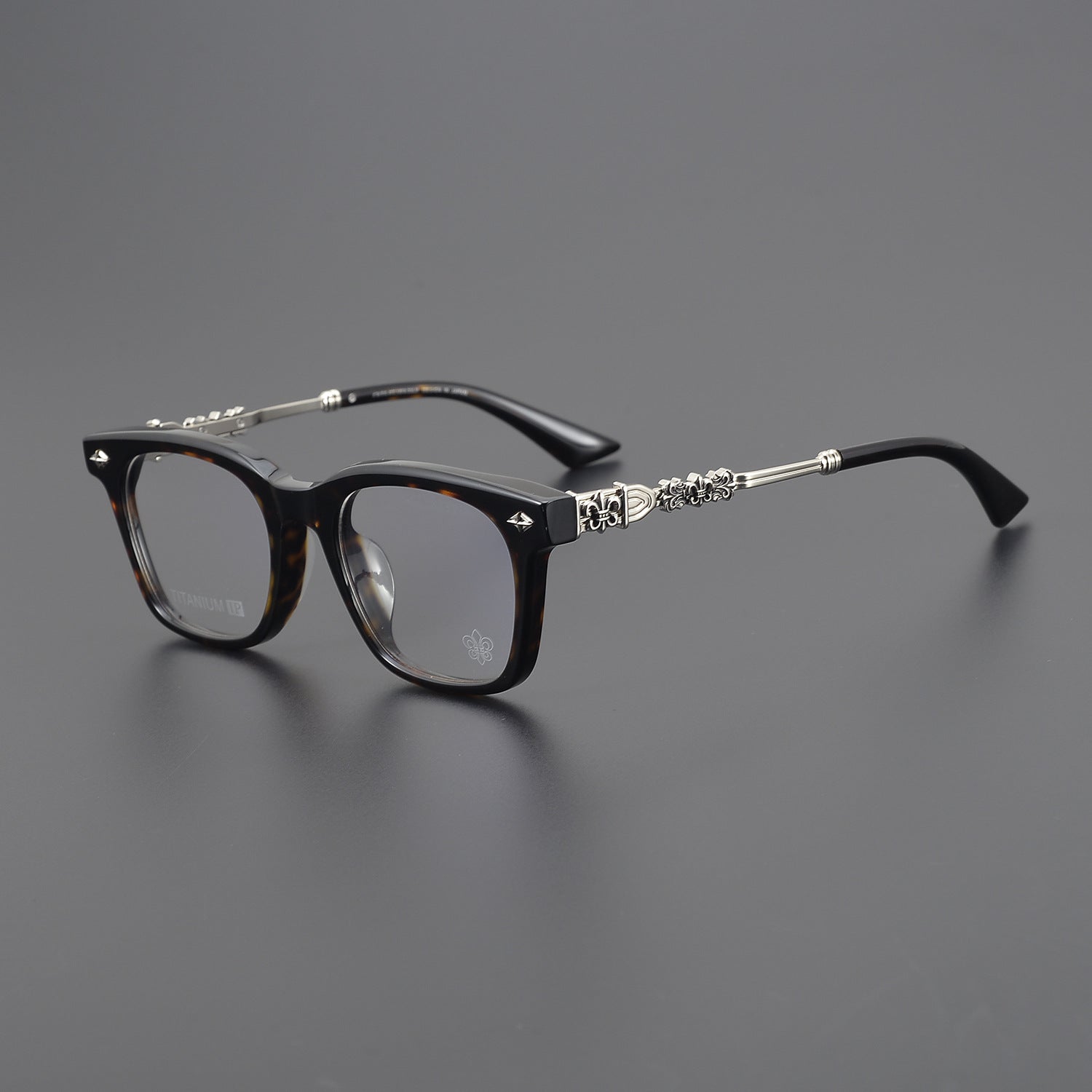 CHH Chrome Hearts Glasses Plain Silver Versatile Flat Mirrors Myopia Glasses Frame