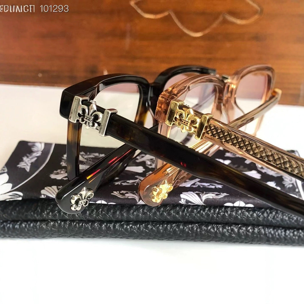 CHH Chrome Hearts Glasses Exquisite Luxury Square Polished Textured Myopia Glasses Frame