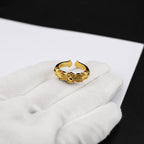 Chrome Hearts 24k gold cross flower open ring