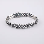 Chrome Hearts antique distressed diamond cross bracelet