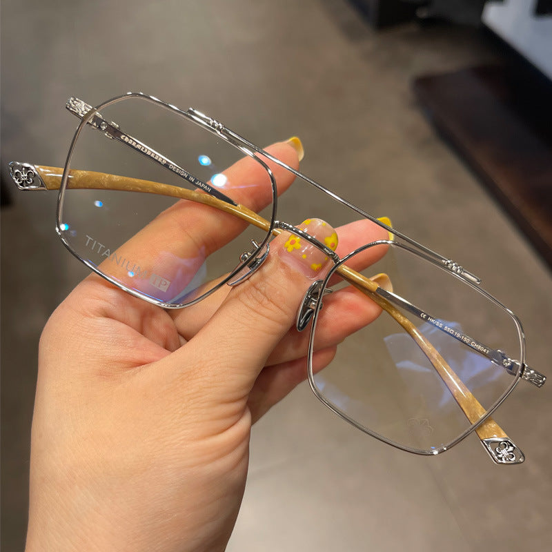 CHH Chrome Hearts Glasses Pure Titanium Myopia Ultra Light Retro Glasses Frame