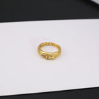 Chrome Hearts 24k gold-plated diamond holy sword ring