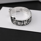 Chrome Hearts retro Scroll Label open bracelet